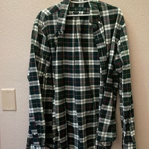 Men’s Polo Dress Shirt Plaid